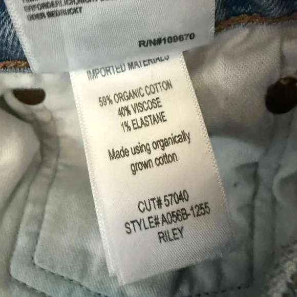 AGolde Riley Medium Wash Button Fly distressed Jeans -30 - Picture 5 of 9